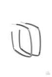 Paparazzi Brazen Beauty - Black Hoop Earring - The Jewelry Box Collection 
