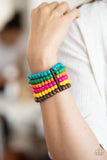 Paparazzi Diving in Maldives - Multi Wood Bracelets