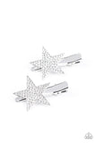 Paparazzi Give Me a Head-STARt - White Hair Clip - The Jewelry Box Collection 