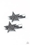 Paparazzi Give Me a Head-STARt - Black Hair Clip - The Jewelry Box Collection 