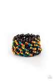 Paparazzi Cozy in Cozumel - Multi Wood Bracelet