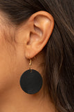 Paparazzi Necklace Sooner or LEATHER - Black