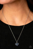 Paparazzi Heart-Warming Glow - Blue Heart Necklace - The Jewelry Box Collection 