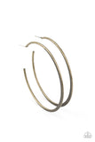 Paparazzi Flat Spin - Brass Hoop Earrings