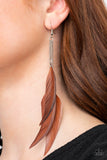 Paparazzi West Side Western - Brown Earring