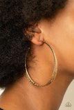 Paparazzi Watch and Learn - Gold Earring - The Jewelry Box Collection 