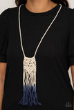 Paparazzi Surfin The Net - Blue Macrame Necklace