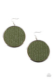 Paparazzi Earrings Wonderfully Woven - Green