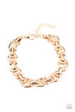 Paparazzi Advisory Warning - Gold Bracelet