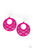 Paparazzi Earrings SEA Le Vie! - Pink Wood