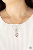 Paparazzi Necklace Never Miss a Beat - Red