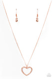 Paparazzi Necklace GLOW by Heart - Copper