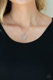 Paparazzi Necklace GLOW by Heart - White
