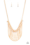 Paparazzi Flaunt Your Fringe - Gold Necklace