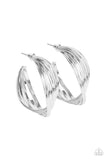 Paparazzi Curves In All The Right Places - Silver Hoope Earrings