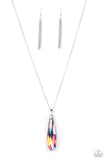 Paparazzi Rival-Worthy Refinement - Orange Oil Spill Iridescent Necklace