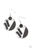 Paparazzi Petrified Posh - Black Earring