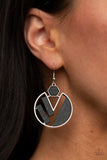 Paparazzi Petrified Posh - Black Earring