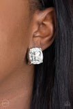 Paparazzi Bombshell Brilliance - White Clip on Earring