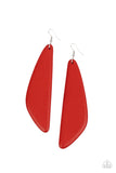 Paparazzi Scuba Dream - Red Wood Earring