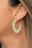 Paparazzi A Chance of RAINBOWS - Green Hoop Earrings