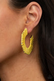Paparazzi Fabulously Fiesta - Yellow Hopp Earring