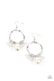 Paparazzi Delectably Diva - White Earrings