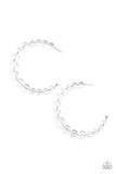 Paparazzi In The Clear - White Hoop Earrings