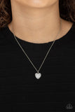 Paparazzi Pitter-Patter, Goes My Heart - Silver Heart Necklace