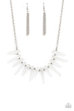 Paparazzi Ice Age Intensity - White Necklace