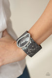 Paparazzi HISS-tory In The Making - Silver Animal Print Bracelet