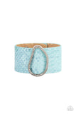 Paparazzi HISS-tory In The Making - Blue Animal Print Bracelet