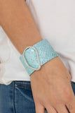 Paparazzi HISS-tory In The Making - Blue Animal Print Bracelet