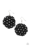Paparazzi Summer Escapade - Black Wood Earrings