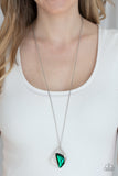 Paparazzi Galactic Wonder - Green Necklace