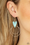 Paparazzi Happily Ever Hearts - Blue Heart Earrings
