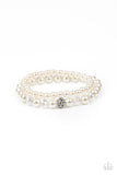 Paparazzi Cotton Candy Dreams - White Pearl Bracelet