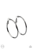 Paparazzi City Classic - Black Hoop Clip on Earrings