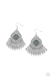 Paparazzi Dream a Little DREAMCATCHER - Green Earrings