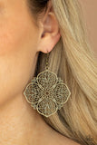 Paparazzi Dubai Detour - Brass. Earrings