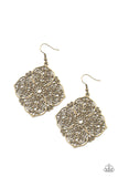 Paparazzi Dubai Detour - Brass. Earrings
