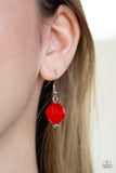 Paparazzi Dine and Dash - Red Necklace and Matching Earrings