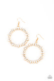 Paparazzi Glowing Reviews - Gold Earrings Convention 2021