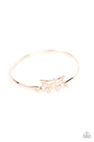 Paparazzi Did I FLUTTER? - Rose Gold Butterfly Bracelet