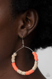 Paparazzi Skillfully Stacked - Orange Earrings