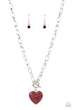 Paparazzi If You LUST - Red Heart Necklace