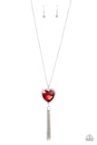 Paparazzi Finding My Forever - Red Heart Earrings