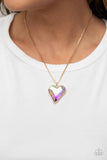 Paparazzi Lockdown My Heart - Gold Iridescent Necklace