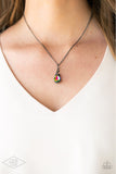Paparazzi Timeless Trinket - Multi oil spill Necklace