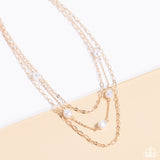 Paparazzi Offshore Oasis - Gold Necklace